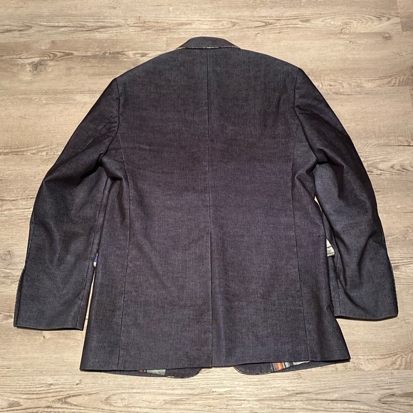 Robert Graham Mens Sport Coat 42L Blue Cotton Corduroy 2 Button Blazer Jacket - Picture 7 of 7